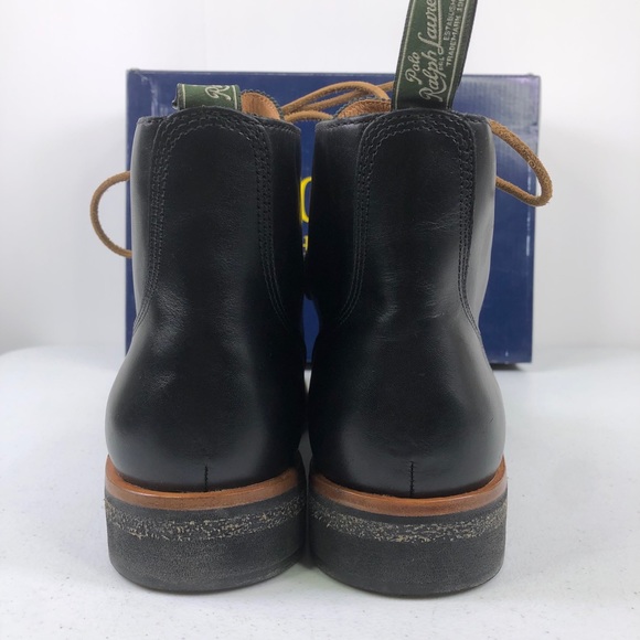 Polo Ralph Lauren Men Combat Boots RL Army Leather - Picture 6 of 9
